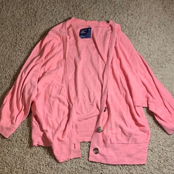 American Eagle women’s cardigan, size Medium, coral - Picture 1 of 3
